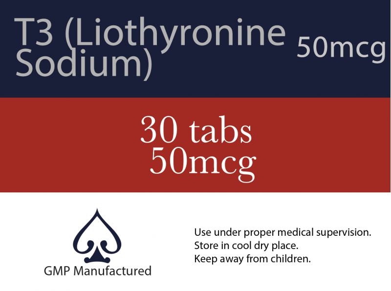 T3 Liothyronine Sodium (Cytomel) 30 Tabs 50mcg - Naps Gears