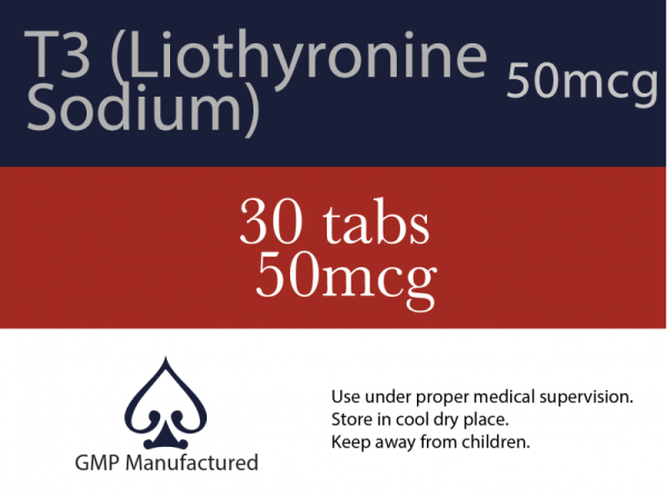 T3 Liothyronine Sodium (Cytomel) 30 Tabs 50mcg - Naps Gears